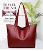 Women's PU Leather Tote Bag - Versatile, Large Capacity, Fashionable Shoulder or Underarm Bag for Shopping and Commutes
