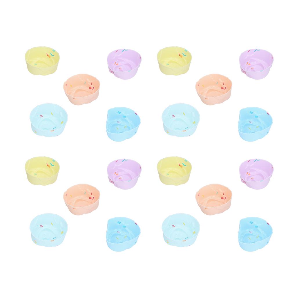 20Pcs Cupcake Baking Mould Silicone Muffin Cups Cupcake Moulds Jelly Pudding MoldRose Set