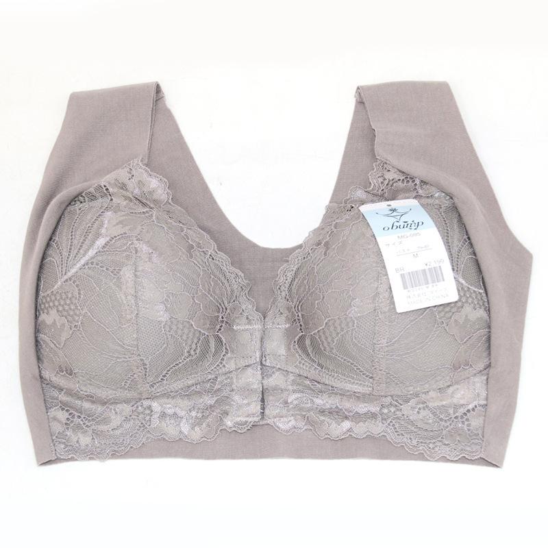 Supply Thin Cup Large Size Bra Bra Wide Shoulder Strap Gathered Breathable Front Buckle Beautiful Back Bra Women