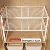 Organizzatore a Ripiano Estraibile per Armadio per Conservazione Vestiti e Divisorio per Armadietto