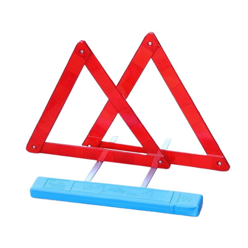 2Pcs Car Tripod Folded Stop Sign Reflector Emergency Breakdown Warning Tool Triangle Reflective Safety Hazard Car Accessories
