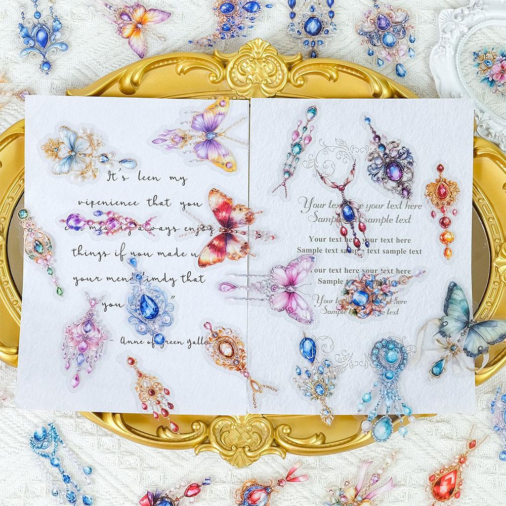 10/30/50pcs Transparent Retro Jewelry Cartoon Graffiti Stickers DIY Laptop Notebook Suitcase Waterproof PET Sticker Kid Toy Gift