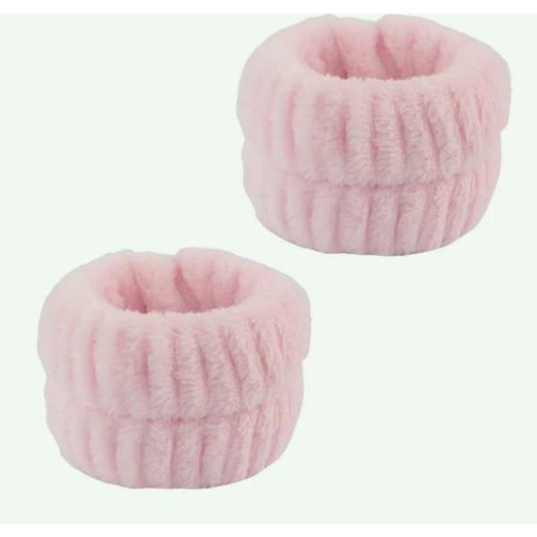 Stirnbänder zum Waschen des Gesichts für Frauen, Korallen-Fleece-Haarbänder, Manschette, wasserdichte Bänder, saugfähige Armbänder, Kopfband, Haar-Accessoires-Set