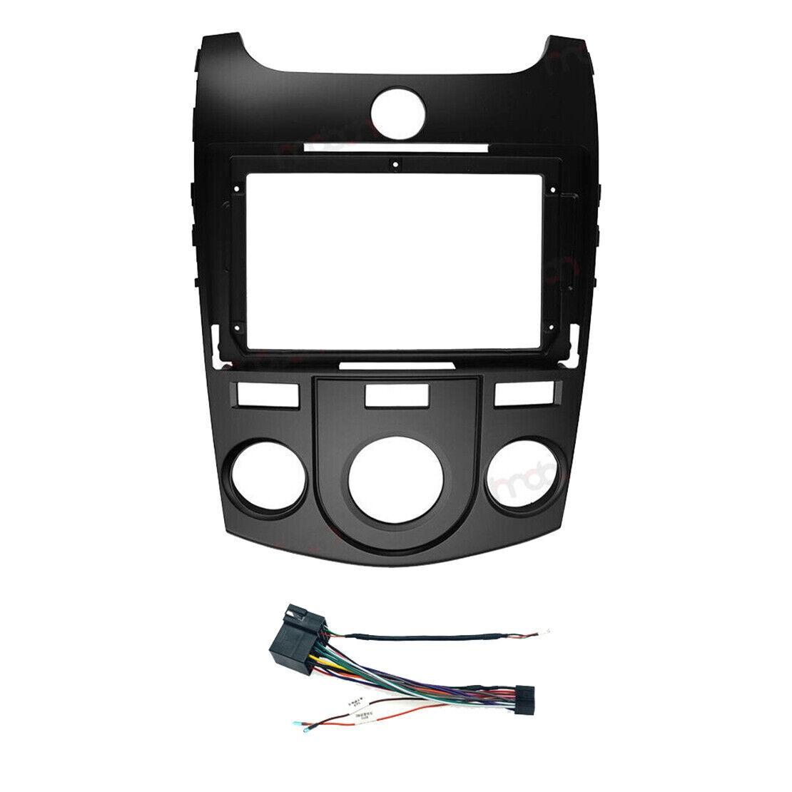 9  Auto Radio Stereo Frame Fascia Panel for KIA Forte(MT) Cerato 2009~2012 Black Manual AC