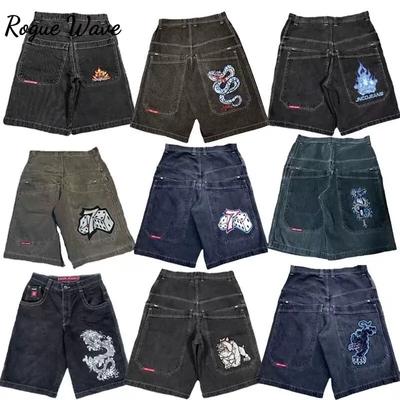 RogueWave Oversized Šortky Gotické Americké Vrecko Tlač Denimové Šortky do Telocvične 2000s Vintage Streetwear Hip Hop Basketbalové Šortky