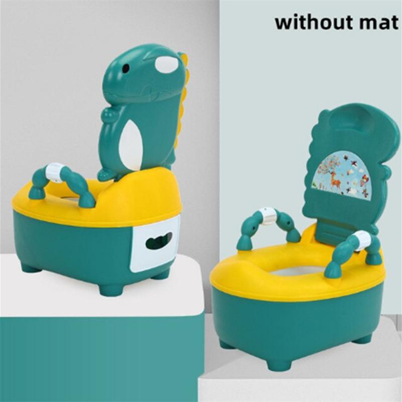 1-6 Years Old Children's Pot Cute Baby Toilet Seat Easy To Clean Baby Cartoon Dinosaur Pots Portable Potty Safe Training Stool