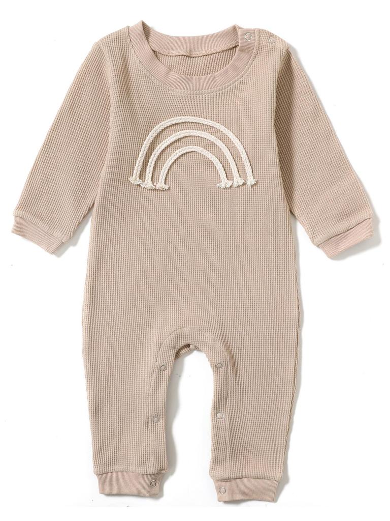 Baby Girl Cotton Long-Sleeve Summer Jumpsuit for Newborns - Air-Conditioned, Boneless Design