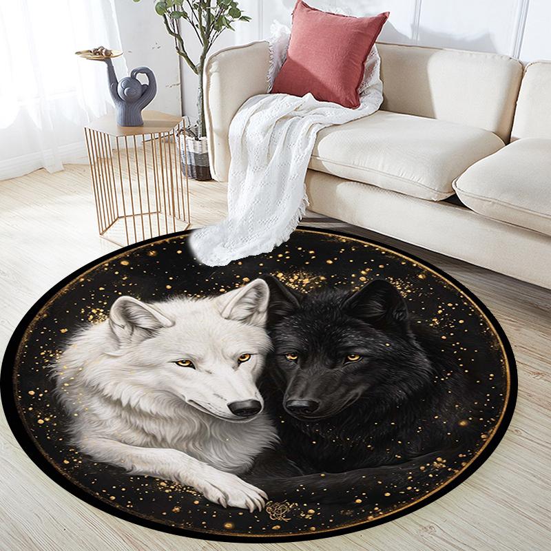 Cartoon Print Round Area Rug,Carpet Rug for Living Room Bedroom Sofa Playroom Decor,Non-slip Floor Mat