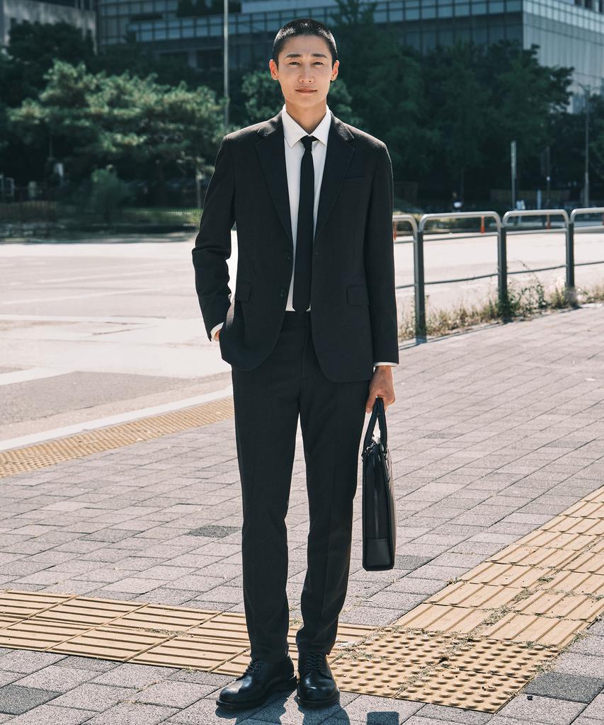 STCO Twill Brushed Blazer_Black (Relaxed Fit)_Sejwd03Nsb