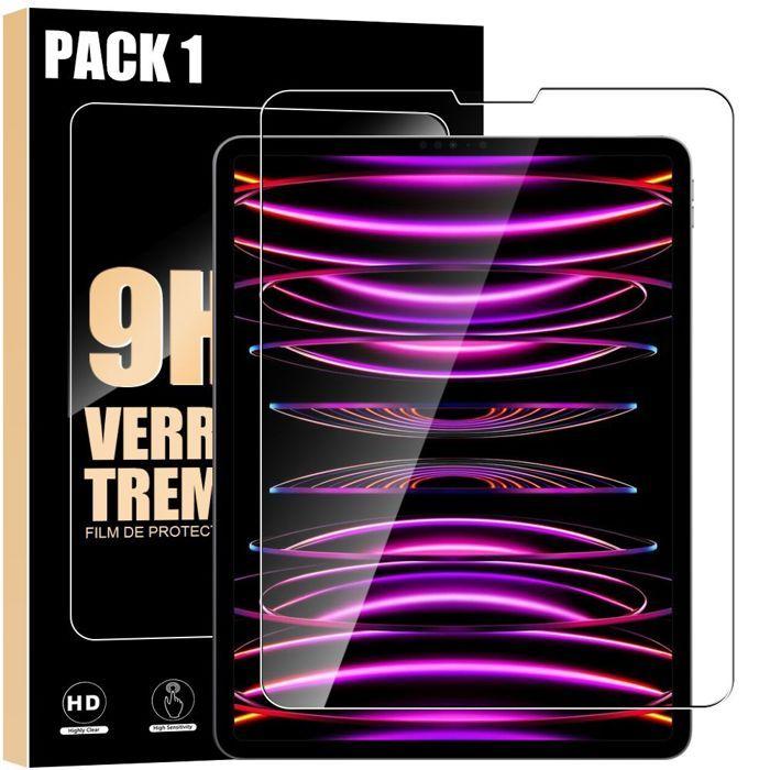 Verre Trempé - E.F.CONNECTION - pour iPad Pro 12,9" - Haute Dureté - Installation Facile - Transparent