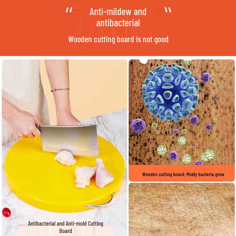 Commercial Anti-mold Antibacterial PE Round Cutting Board