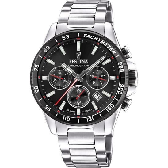 Montre Chronographe - Festina - F20560/6 - Cadran Noir - 45mm - Étanchéité 10ATM