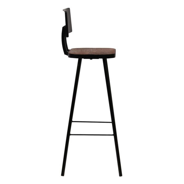VidaXL 4x Chaises de Bar Bois Massif de Récupération Marron Foncé Tabouret 245391