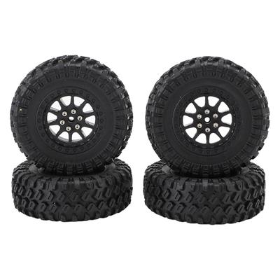 Ongwan RC Wheel Tires, Durable Rubber Wheels for Remote Control Cars MN82 and LC79, Enhanced Traction, Stylish Design, Easy Installation (Black)