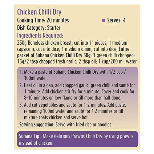 RSINC Suhana Chicken Chilli (Dry) Mix 50g Pouch - Pack of 2 B08XNK15KF