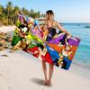 One Piece Printed Swim Towel, Portable Water Absorbent Towel for Beach Camping Daily Bathroom Use