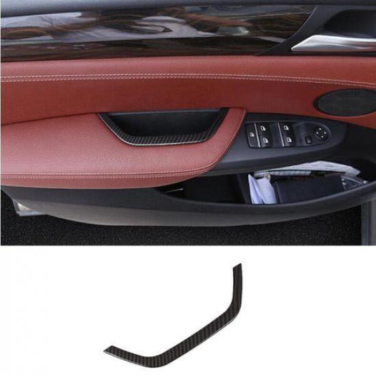 For BMW X3 F25 X4 2011-2017 Frame Decor ABS Carbon Fiber Car Door storage box
