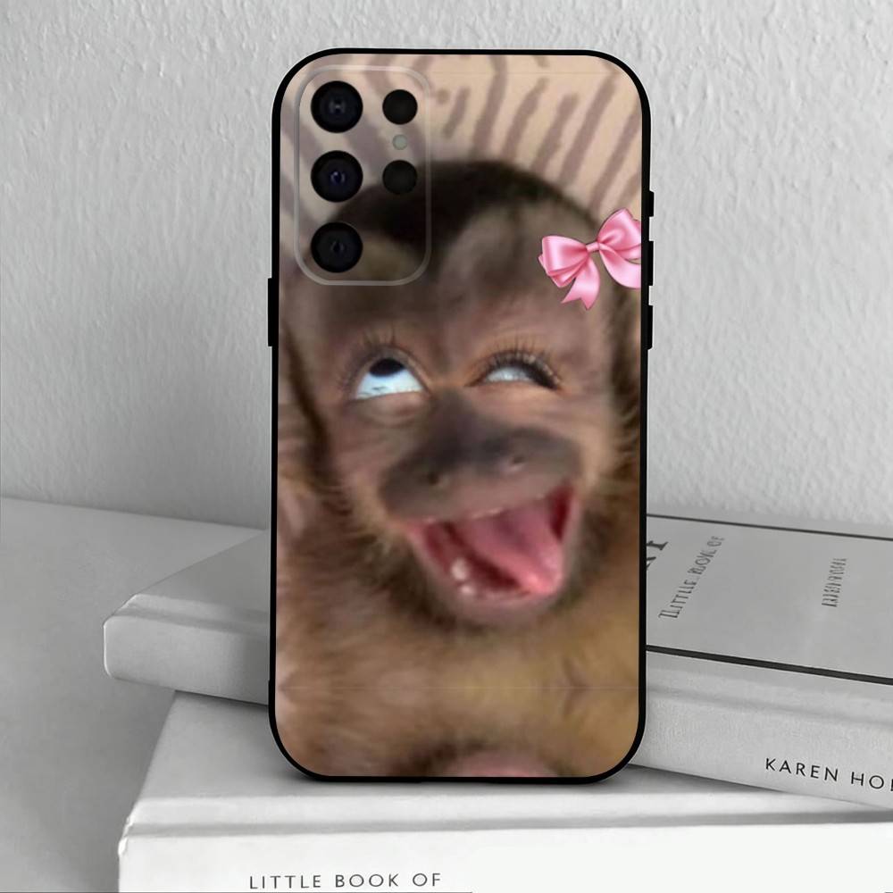 

Funny M-Monkey Memes Phone Case For Samsung S25,S24,S21,S22,S23,S30,Ultra,S20,Plus,Others Soft Black Cover Samsung S235G