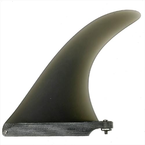 HFEXI Fiberglass Fin (FIBER GLASS FIN) for 7" Longboards, Center Fin, Box Fin, 7-Inch, HF-FB7-BK