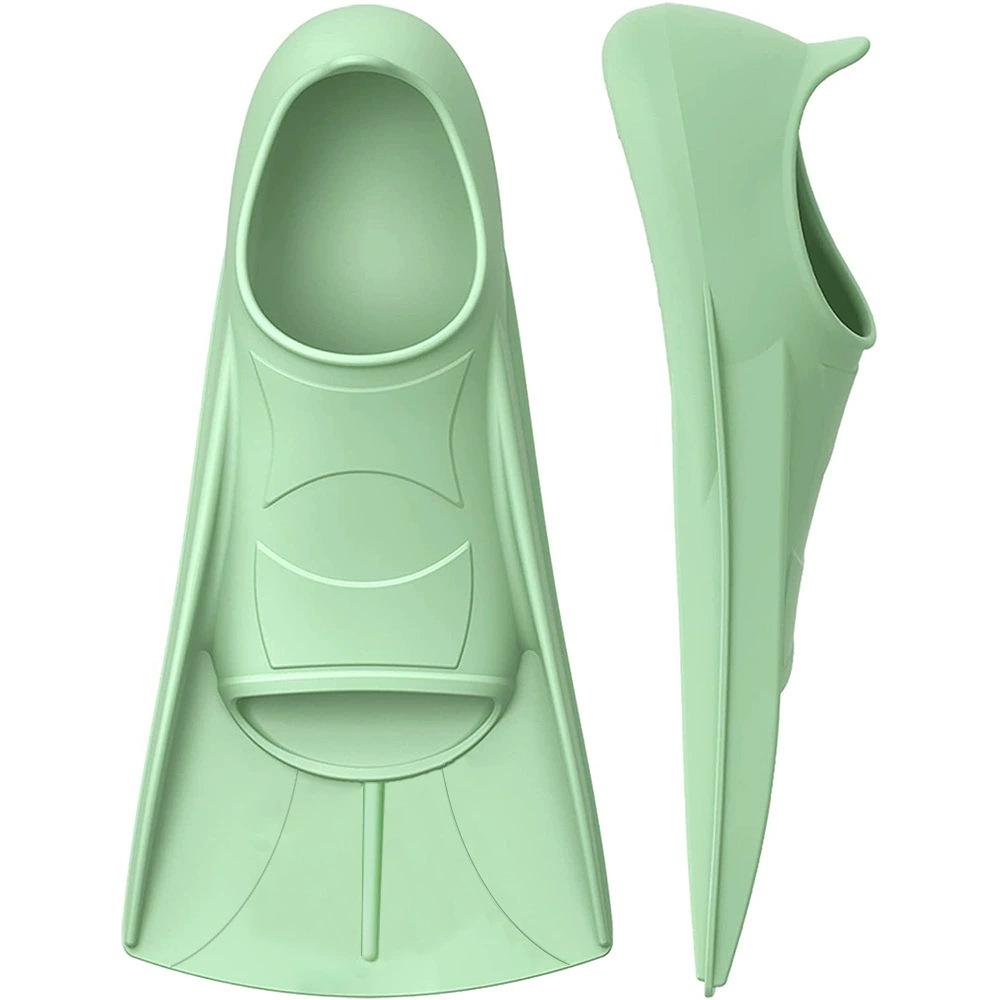 Unisex Silicone Swimming Fins for Freestyle & Breaststroke - Lightweight Short Diving Fins for Adults & Children