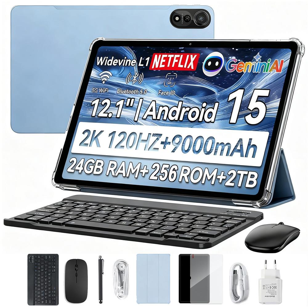 Blackview MEGA 2 Android 15 4G Tablet 12 Zoll 24GB/36GB RAM 256GB ROM Widevine L1