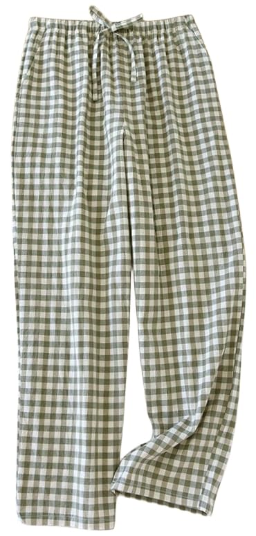 Jomoku Lightweight Pajama Cotton Loungewear Organic Relaxing Perfect for and Fall Men's Pants, 100% Bottoms, Cotton, Skin-Friendly, Breathable,