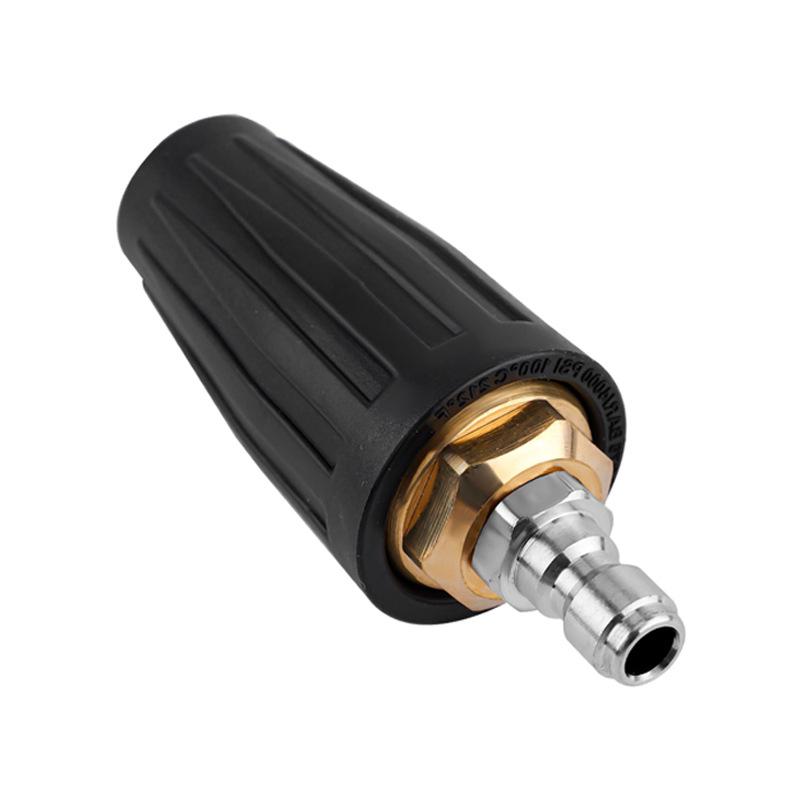 4000 PSI High-Pressure Rotating Turbine Washer Nozzle with Ceramic Core & Aluminum Shell.
