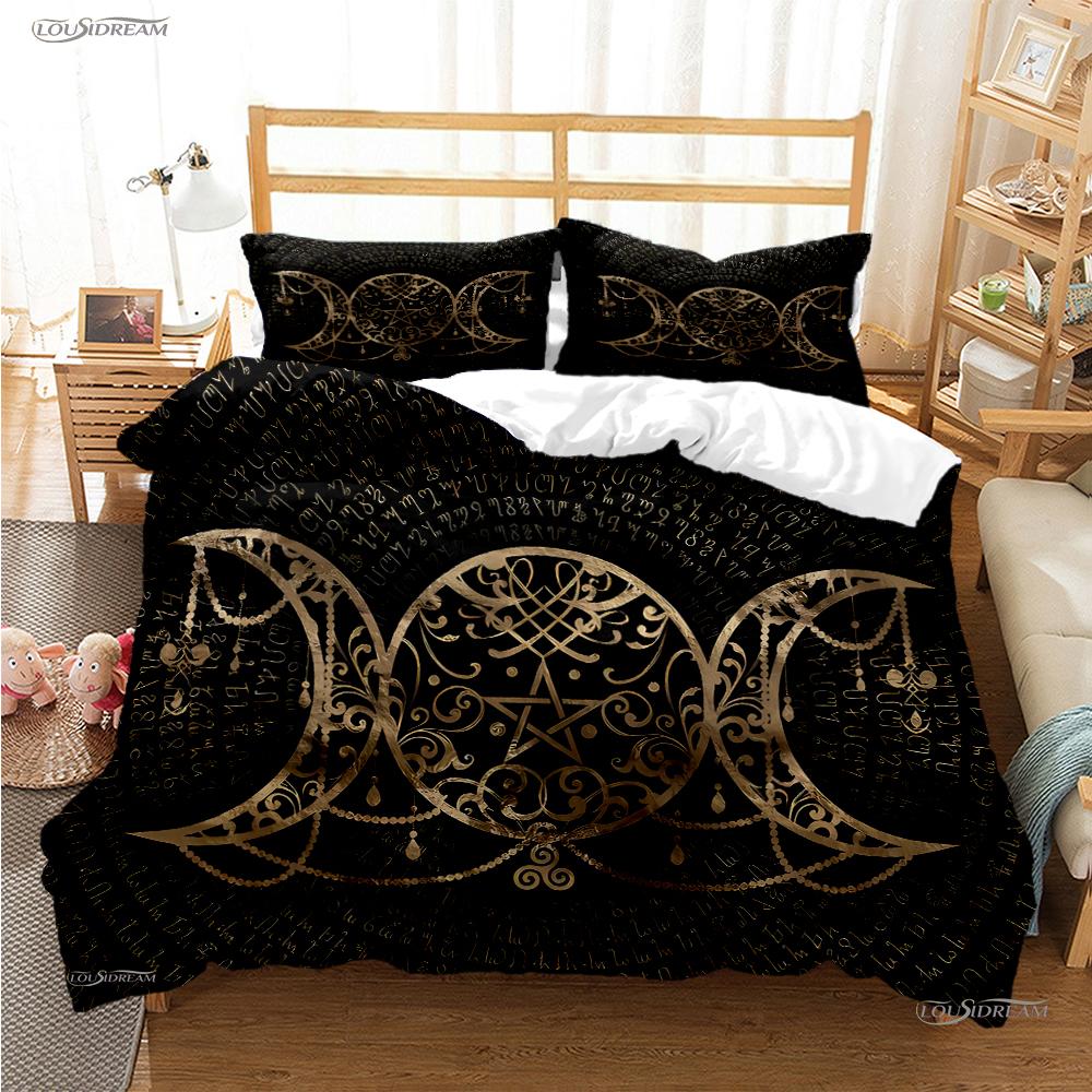 Comforter Triple Moon And Pentagram All Season Comforter Bedding Set Soft And S Single/Double/Queen/King