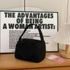 Stylish and simple solid color corduroy cosmetic bag, light and large-capacity portable storage bag