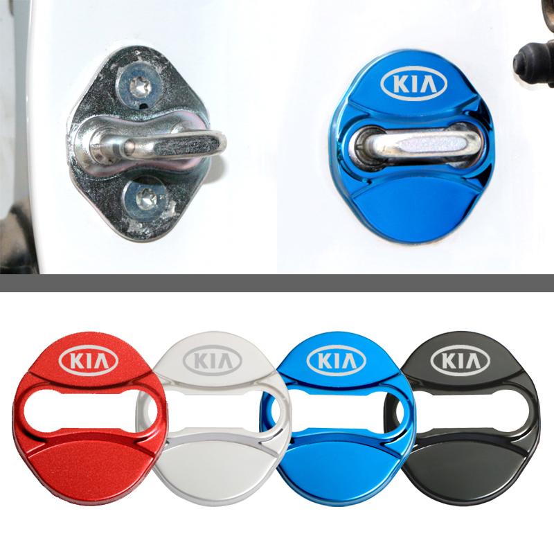 4PCS Car Door Lock Cover Logo Protection Stickers For KIA K3 K5 KX3 KX5 KX7 Sportage R Forte Carens Stinger Sorento Accessories YO7