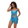 Belly Dancer Outfit Sequin Tassel Bra Top with Fringe Hip Scarf Set Sparkling Rave Party Costume for Women Girls