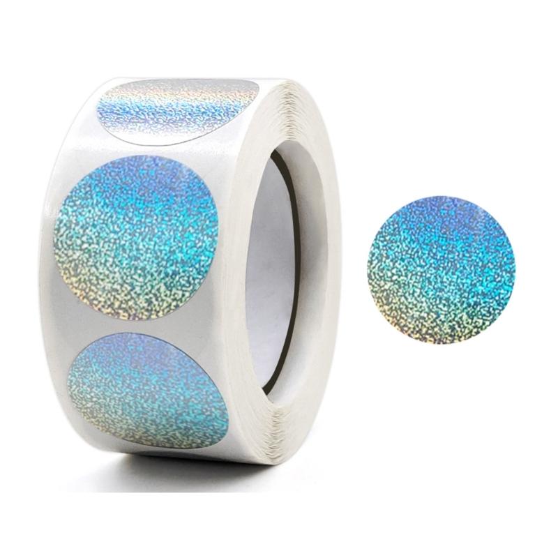 50 Pcs Round Sticker Colorful Sticker Scrapbook Sticker Reward Sticker Glittering Sticker Decorative Label Sticker