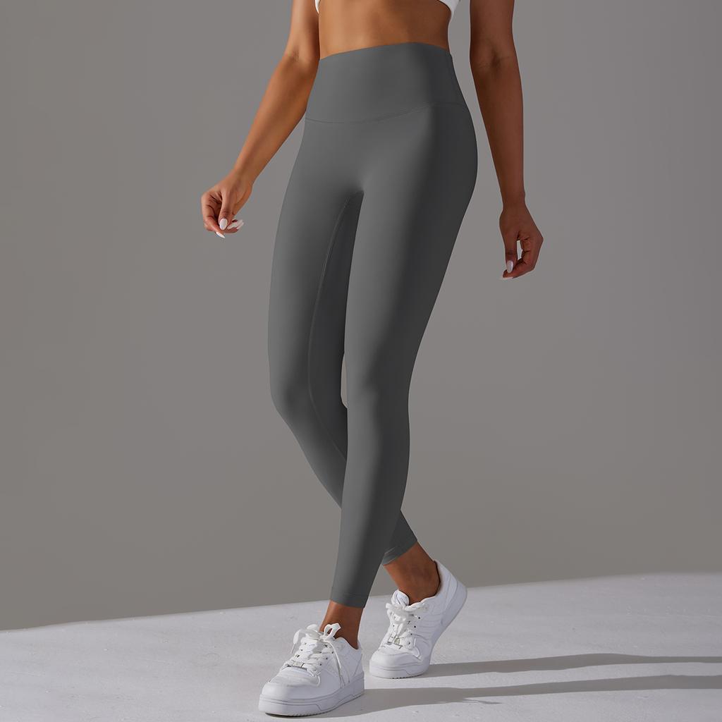 Nessaj Pantaloni fitness in maglia senza cuciture Collant a vita alta da donna Pantaloni slim push up ad asciugatura rapida