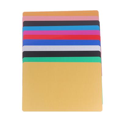 50Pcs/pack 90*60MM Laser Engraving Blanks Aluminum Sheet Laser Engraving Business Card DIY Aluminum Alloy Business Cards