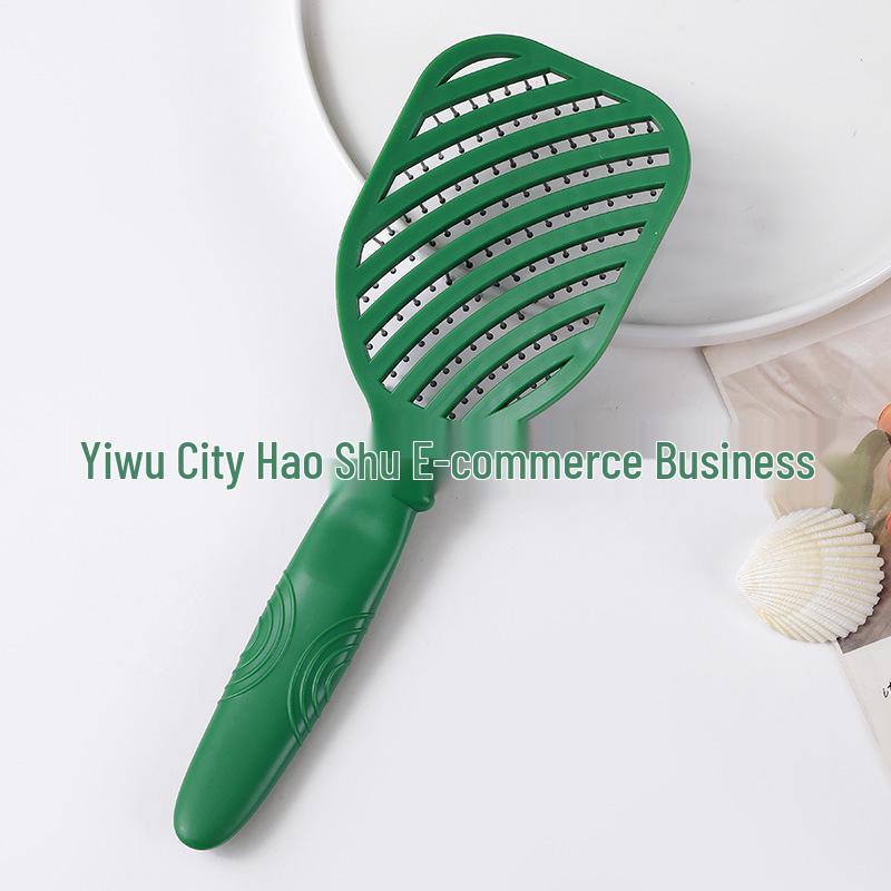 Dual-Use Candy Ribs Comb: Wet/Dry Hollow Scalp Massage & Volume Styling Comb