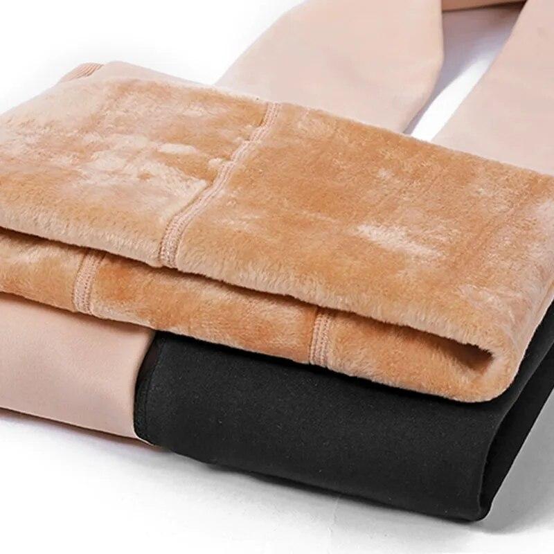 Winter Thickened Leggings Women Autumn Casual Warm Solid High-waist Fashion Slim Long Pants Ladies Elastic Waist Trousers 29403