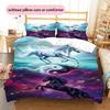 1PC Horse Bedding Quilt Set Quilt Cover Pillowcase Home Decoration Birthday Gift (1 * duvet cover + 2 * pillowcase, without core)