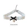 Bowknot Heart Necklace Adjustable Collarbone Chain Bow Pendant Clavicle Chain