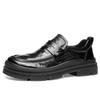 2025 Men's Leather Shoes with One Foot British Style Loafers Genuine Leather Business Trend Leather Shoes Men's Casual High Sense