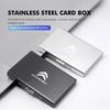 Car Logo Card Slot Stainless Steel Case Business Credit Holder For Citroen C4 C3 C5 C1 C2 C6 C4L DS3 DS4 Berlingo Picasso Jumper