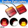 2Pcs Trailer Tail Lights Super Bright 12V Submersible Boat Truck Lamp Taillight Turn Signal Indicator for Trailer Truck RV Boat