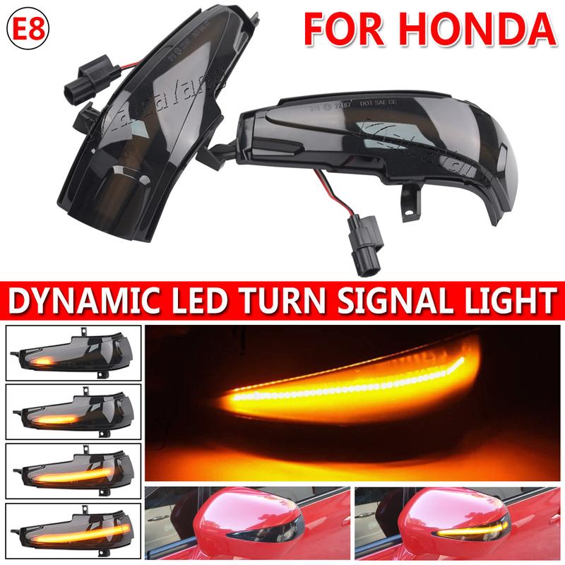 For Honda Civic Mk8 Sedan FA 1 2 3 FD 1 2 3 4 5 05-11 Dynamic Turn Signal Light LED Side Mirror Indicator Blinker Light