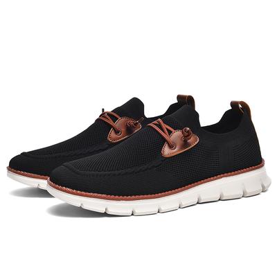 Men Loafers Black Sneakers Plus Size 40-50 Shoes Casual Sneakers Breathable Mesh Shoes