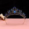 Vintage Baroque Crown Antique Bronze Princess Rhinestone Tiara  Birthday Head Jewelry