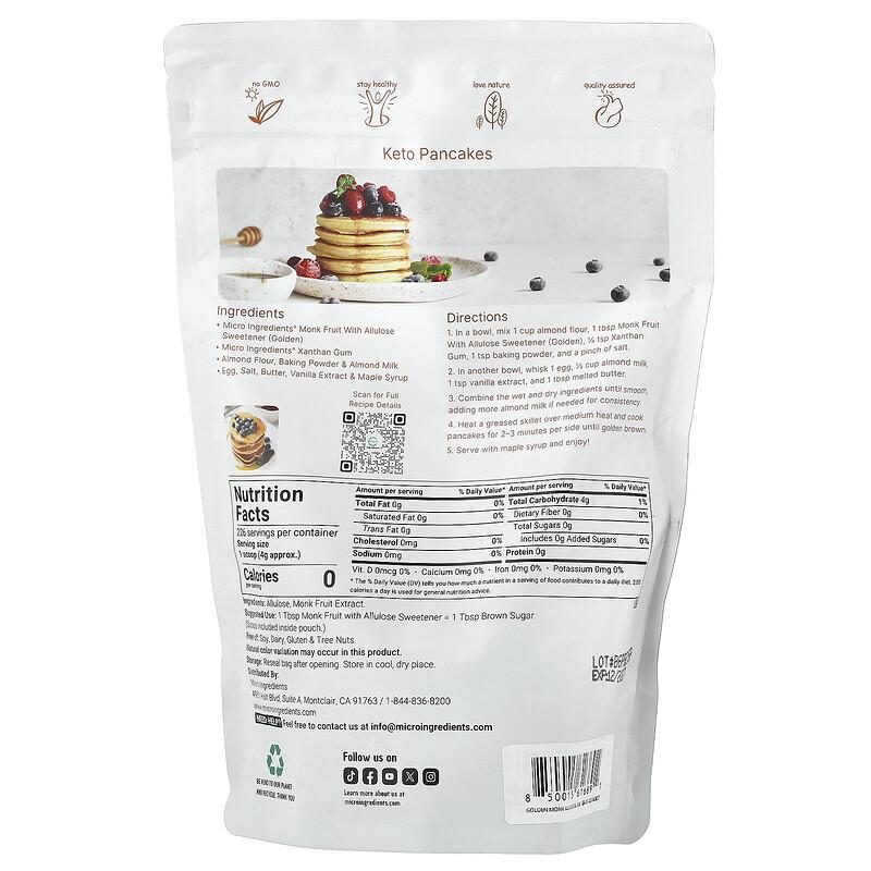 Monk Fruit Sweetener With Allulose, Golden, 2 lb (907 g)