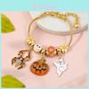 Halloween Spider Alloy Pendant Bracelet With Electroplating For Women And Men Party Wear