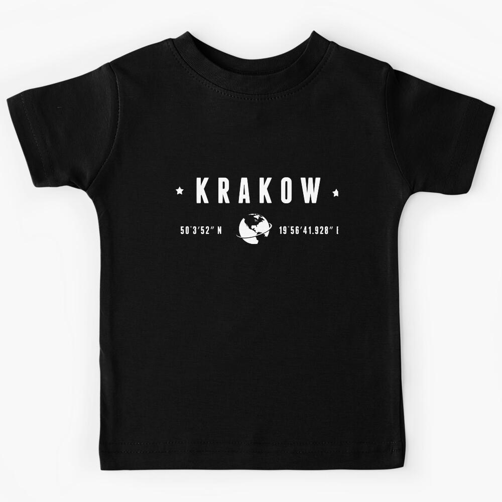 Krakow GPS Coordinates - White Krakow Kids T-Shirt 170