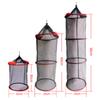 Portable Mesh Crab Fishing Net Crayfish Lobster Shrimp Trap Foldable Fish Cage Woven Fish Basket Network Trap Cage Tackle