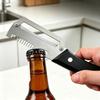 Yousheng Vegetable Peeler with Plastic Handle, Stainless Steel Fruit Potato Peeler, 3-in-1 Onion Shredder Bottle Opener, Rust-Proof Essential Kitchen