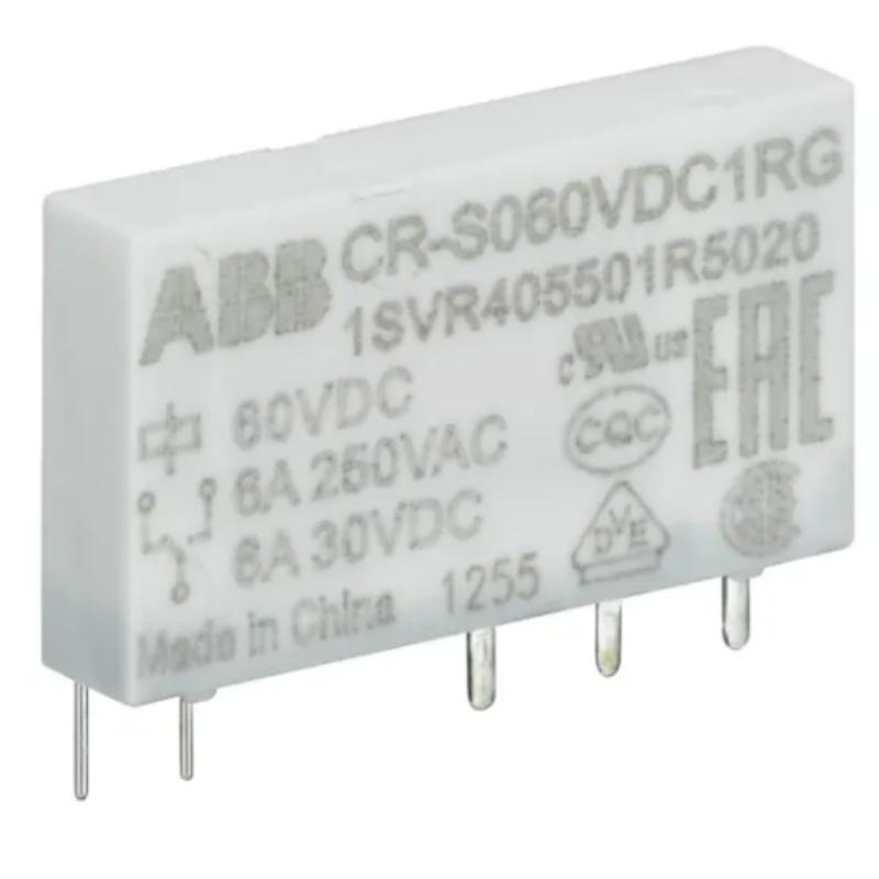 ABB Ultra-Slim Relay with Base, 24V/230V DC Model: CR-S024VDC1R/CR-S230VADC1CRZ